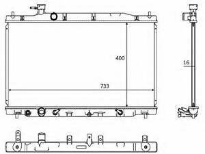 Радиатор охлаждения двигателя (AT) HONDA CR-V III 2.4 09.06-