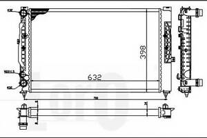 Радіатор охолодження двигуна A4/A6/Passat 94-08 1.6-2.8