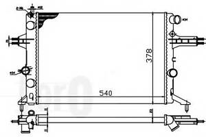 Радіатор охолодження двигуна ASTRA G/ZAFIRA A 1.4i/1.6i 16V98-