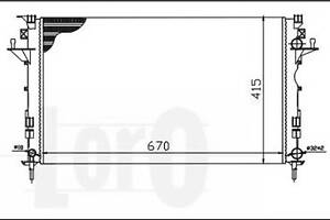 Радіатор охолодження двигуна ESPACE IV/LAGUNA II 2.0 i 16V TURBO/1.6 i 16V 01-