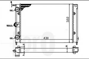 Радіатор охолодження двигуна Golf/Jetta/Passat/Polo 1.0-1.8 79-94