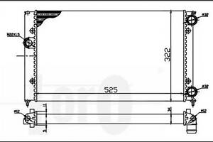 Радіатор охолодження двигуна GOLF3/VENTO 1.8i MT 94-98