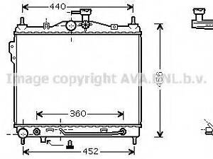 Радіатор охолодження двигуна HYUNDAI GETZ (2002) 1.6 (Ava) AVA QUALITY COOLING HYA2102 на HYUNDAI CLICK (TB)