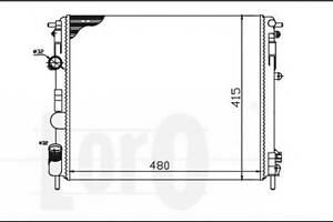 Радіатор охолодження двигуна Kangoo/Logan 1.4-1.6/1.5dCi 97-