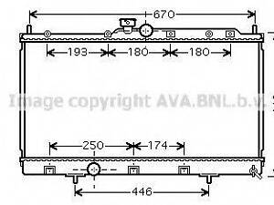 Радіатор охолодження двигуна LANCER6 20i-16V MT 03- (Ava) AVA QUALITY COOLING MT2199 на MITSUBISHI CEDIA седан (CS_A, CT