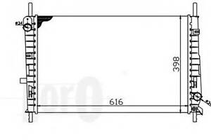Радіатор охолодження двигуна Mondeo 1.6-1.8 93-00