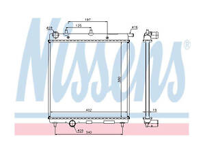Радіатор охолодження двигуна Nissens 61277