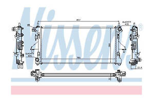 Радіатор охолодження двигуна Nissens 63555A