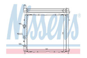 Радіатор охолодження двигуна Nissens 63985 Renault Kangoo