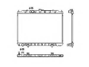 Радіатор охолодження двигуна NRF 53452 на NISSAN X-TRAIL (T30)