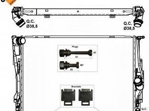 Радіатор охолодження двигуна NRF 53474 на BMW 3 Touring (E91)