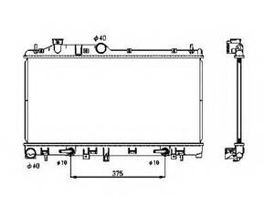 Радіатор охолодження двигуна NRF 53700 на SUBARU IMPREZA седан (GR)