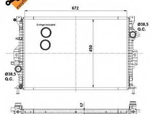 Радіатор охолодження двигуна NRF 53737 на FORD C-MAX II (DXA/CB7, DXA/CEU)