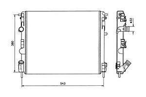 Радиатор охлаждения двигателя NRF 58148