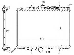 Радіатор охолодження двигуна NRF 58352 на PEUGEOT 406 седан (8B)