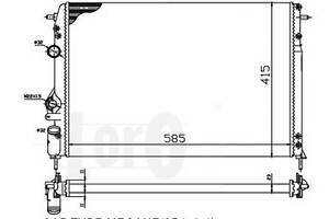 Радіатор охолодження двигуна RENAULT Megane, Scenic 1.4i 95-