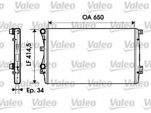 Радіатор охолодження двигуна VALEO 732872 на SKODA SUPERB универсал (3T5)