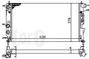 Радіатор охолодження двигуна VECTRA B 1.6/ 2.0TD 95-