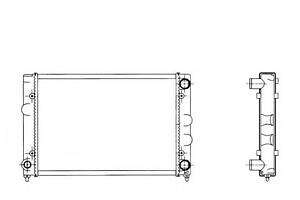 Радіатор охолодження двигуна VW PASSAT 1.6/1.8 02.88-05.97