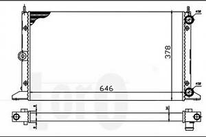 Радіатор охолодження двигуна VW Sharan/Seat Alhambra/Ford Galaxy 1.8-2.8/1.9TDI 95-10