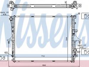 Радіатор охолодження двигуна Audi Q7 Porsche Cayenne VW Touareg 2.5D-6.0 09.02-08.15