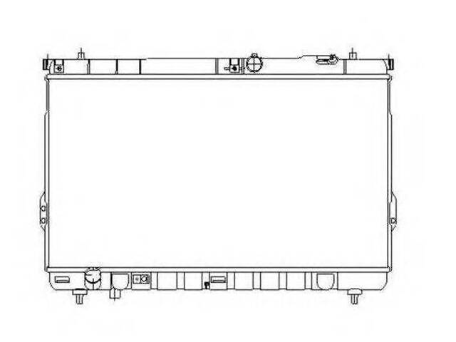 Радиатор охлаждения двигателя HYUNDAI Santa Fe 2.0D 01- (производство NRF) NRF 53358 на HYUNDAI SANTA FÉ I (SM) - Фото 1