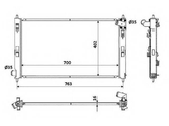 Радиатор охлаждения двигателя MITSUBISHI Lancer 07- (производство NRF) NRF 53906 на MITSUBISHI OUTLANDER SPORT (GA_W_) - Фото 1