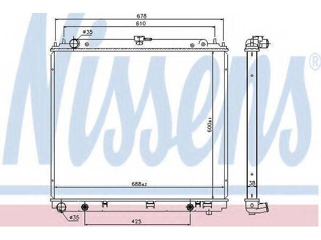 Радіатор охолодження двигуна NISSENS 68717 на NISSAN ARMADA (R51) - Фото 1