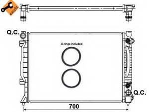 Радіатор охолодження двигуна NRF 53444 на AUDI A6 седан (4B2, C5)