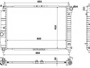 Радіатор охолодження двигуна NRF 53902 на DAEWOO KALOS (KLAS)