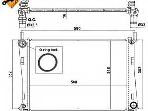 Радиатор охлаждения двигателя NRF 58274 на FORD IKON V (JH_, JD_)