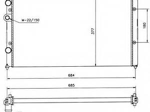 Радиатор охлаждения двигателя SEAT Arosa 97- (производство NRF) NRF 58093 на VW PASSAT (3A2, 35I)
