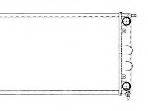 Радиатор охлаждения двигателя VOLKSWAGEN Golf 081983 (произ-во NRF) NRF 509501 на VW RABBIT I кабрио (155)