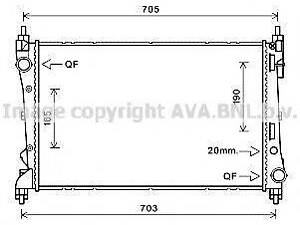 Радіатор охолодження FIAT DOBLO (вир-во AVA) AVA QUALITY COOLING FTA2449 на FIAT PRATICO c бортовой платформой/ходовая ч