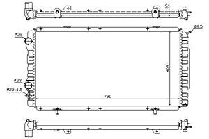 Радіатор охолодження FIAT DUCATO (230_) / PEUGEOT BOXER (244) 1994-2006 г.