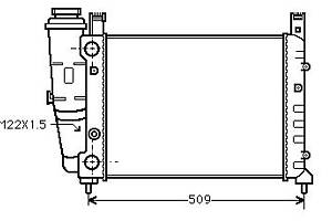 Радіатор охолодження FIAT DUNA (146_) / FIAT FIORINO (146_) 1980-2013 г.