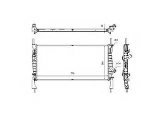 Радиатор охлаждения Ford Transit 2.22.4 TDCi 06- NRF 53746 на FORD TRANSIT автобус
