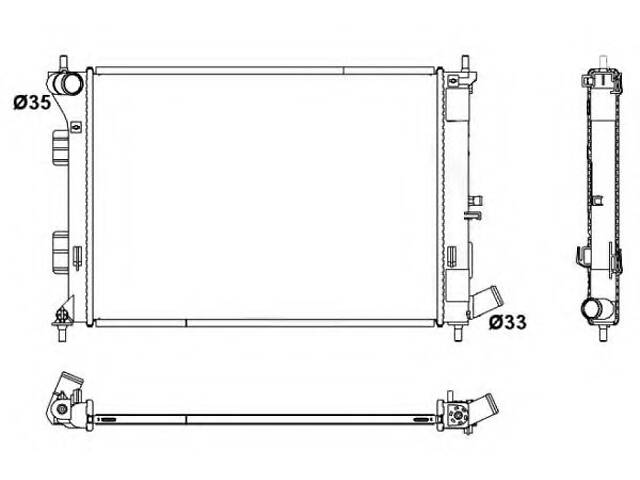 Радиатор охлаждения HYUNDAI ELANTRA, I30 KIA CEED, CERATO, PRO CEE´D, SOUL 1.4/1.6/2.0 06.11-