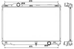 Радіатор охолодження Lexus GX 3.0/3.5H 04.05-11.11