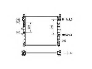 Радіатор охолодження MB ML-class (W163) 2.3-5.5 98-05 (M111-M113) NRF 55334 на MERCEDES-BENZ M-CLASS (W163)