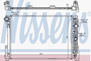 Радіатор охолодження MERCEDES C-CLASS W 204 (07-) C 180 KOMPRESSOR (вир-во Nissens) 67161 UA51