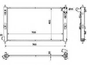 Радіатор охолодження Mitsubishi Lancer 07- (+AC) NRF 53906 на MITSUBISHI OUTLANDER SPORT (GA_W_)