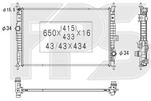 Радіатор охолодження на 3008, 308, 5008, 508, Berlingo, C4 Picasso / Grand Picasso, C4 SpaceTourer, C5 AirCross, Comb...