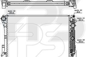 Радіатор охолодження на C-Class, E-Class, GLK-Class