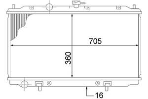 Радіатор охолодження NISSAN ALMERA (N16) / NISSAN PRIMERA (P12) 2000-2006 г.