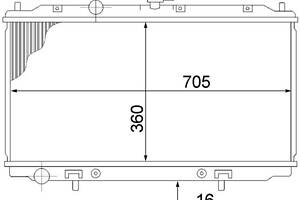 Радіатор охолодження NISSAN ALMERA (N16) / NISSAN PRIMERA (P12) 2000-2006 г.