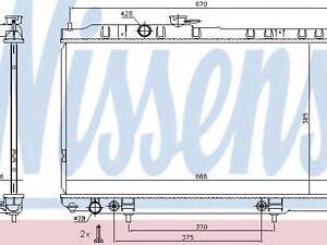 Радиатор охлаждения NISSAN ALMERA CLASSIC (N16) AT (выр-во Nissens) NISSENS 68736 на NISSAN ALMERA Classic (B10)