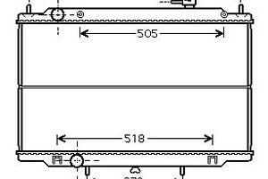 Радіатор охолодження NISSAN NAVARA (D22) / NISSAN PICK UP (D22) 1997- г.