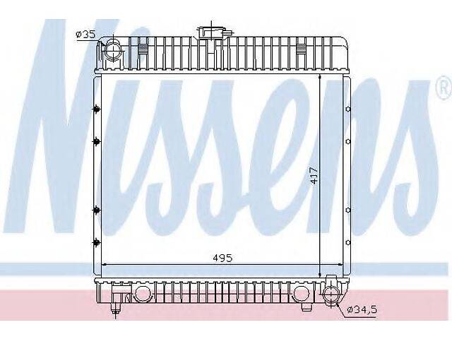Радіатор охолодження NISSENS 62710 на MERCEDES-BENZ седан (W123)