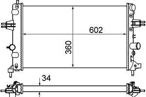 Радіатор охолодження OPEL ASTRA G (T98) / OPEL ZAFIRA A (T98) 1998-2009 г.